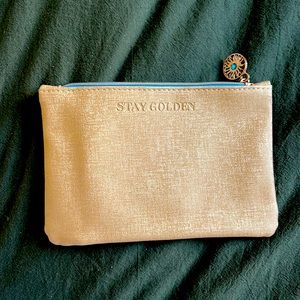 Stay Golden quote gold make up bag